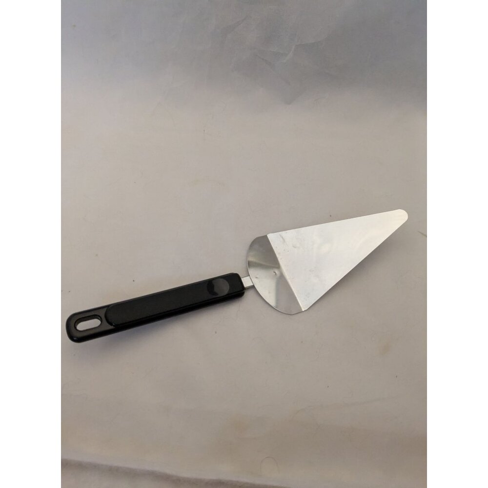 Vintage Chromium Cake Pie Spatula Server 10 1/2" Black Handle